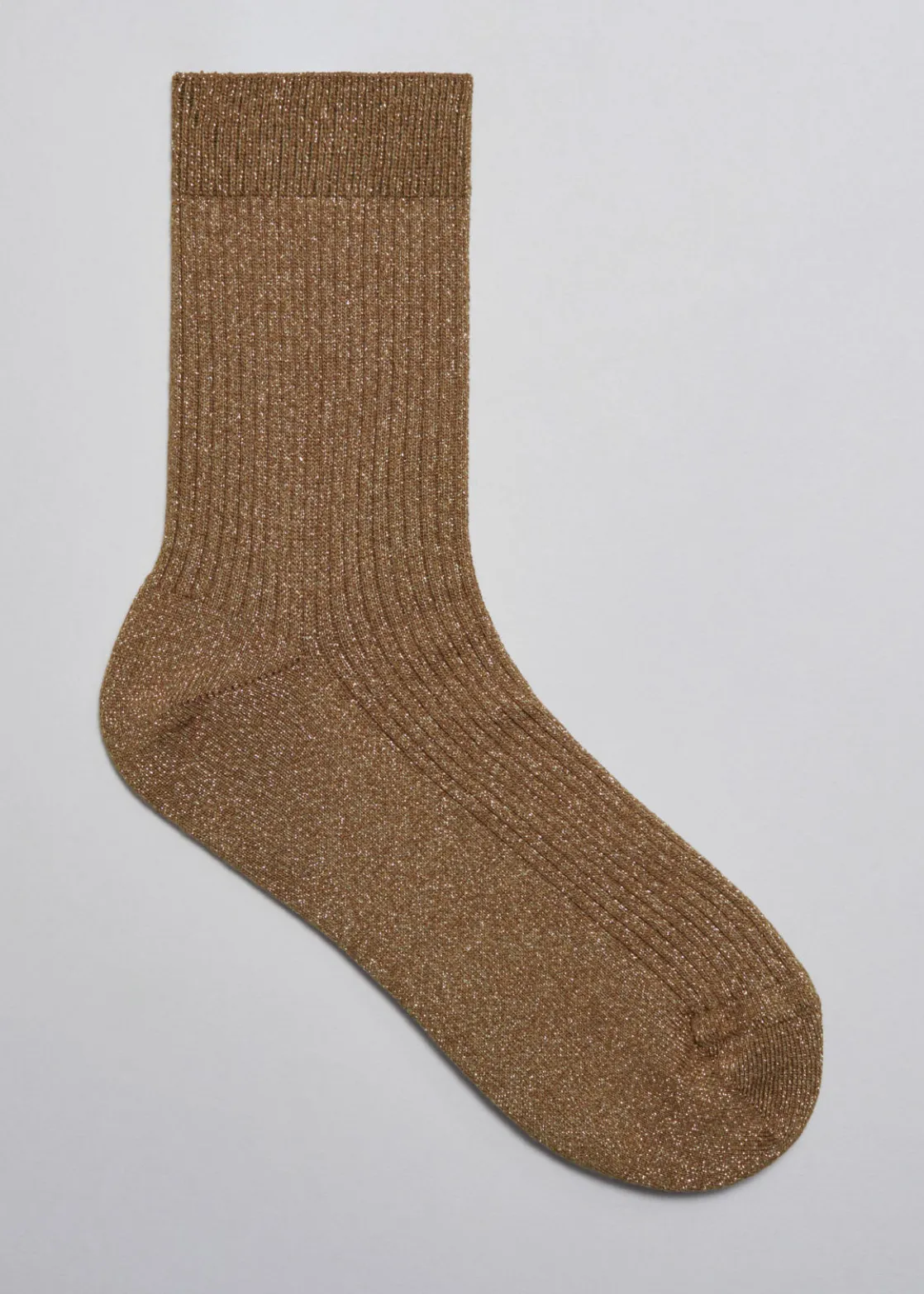 Glitter Rib Knit Ankle Socks