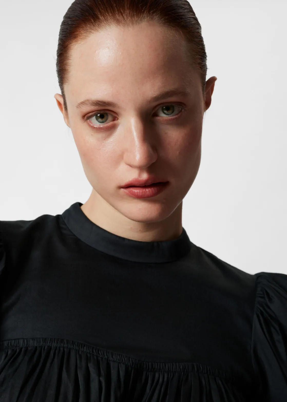 Puff Sleeve Peplum Blouse