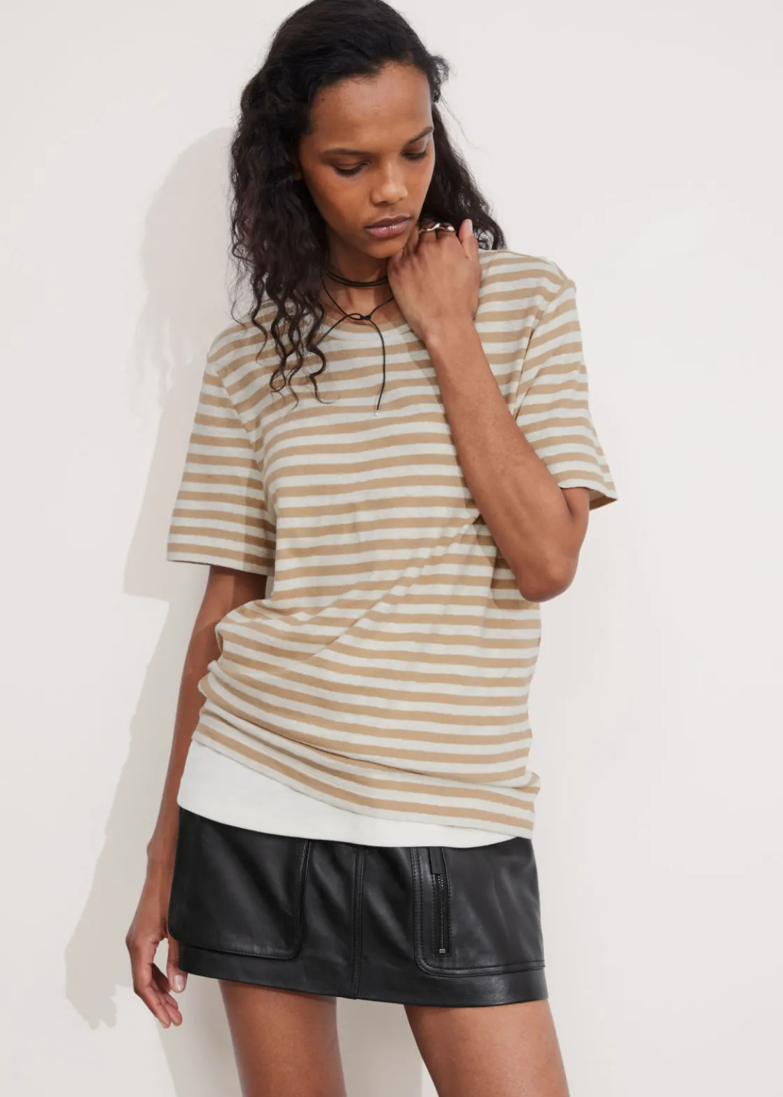 Linen-Blend T-Shirt
