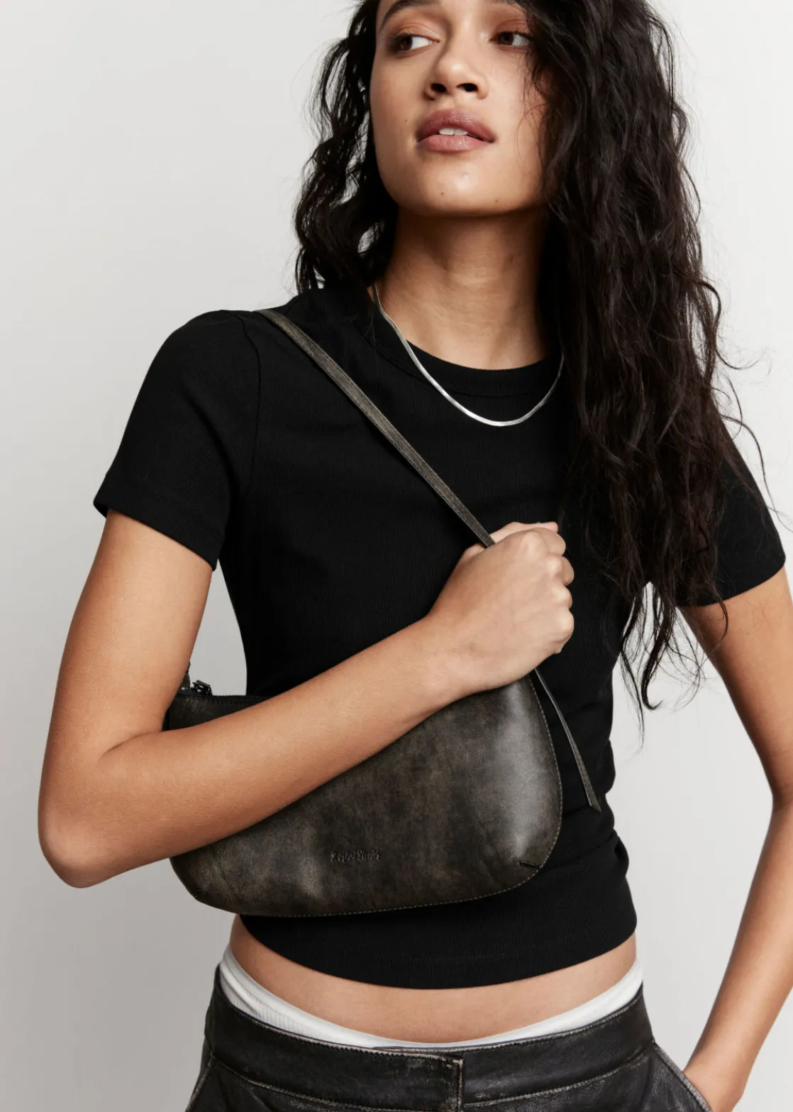 Ribbed Cropped T-Shirt