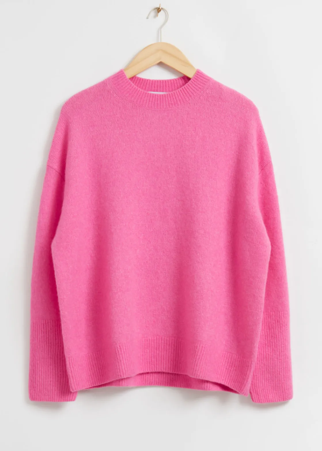Relaxed Soft Wool Crewneck Sweater
