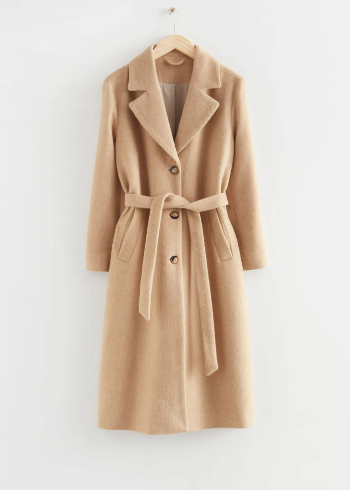 Single-Breasted Belted Coat