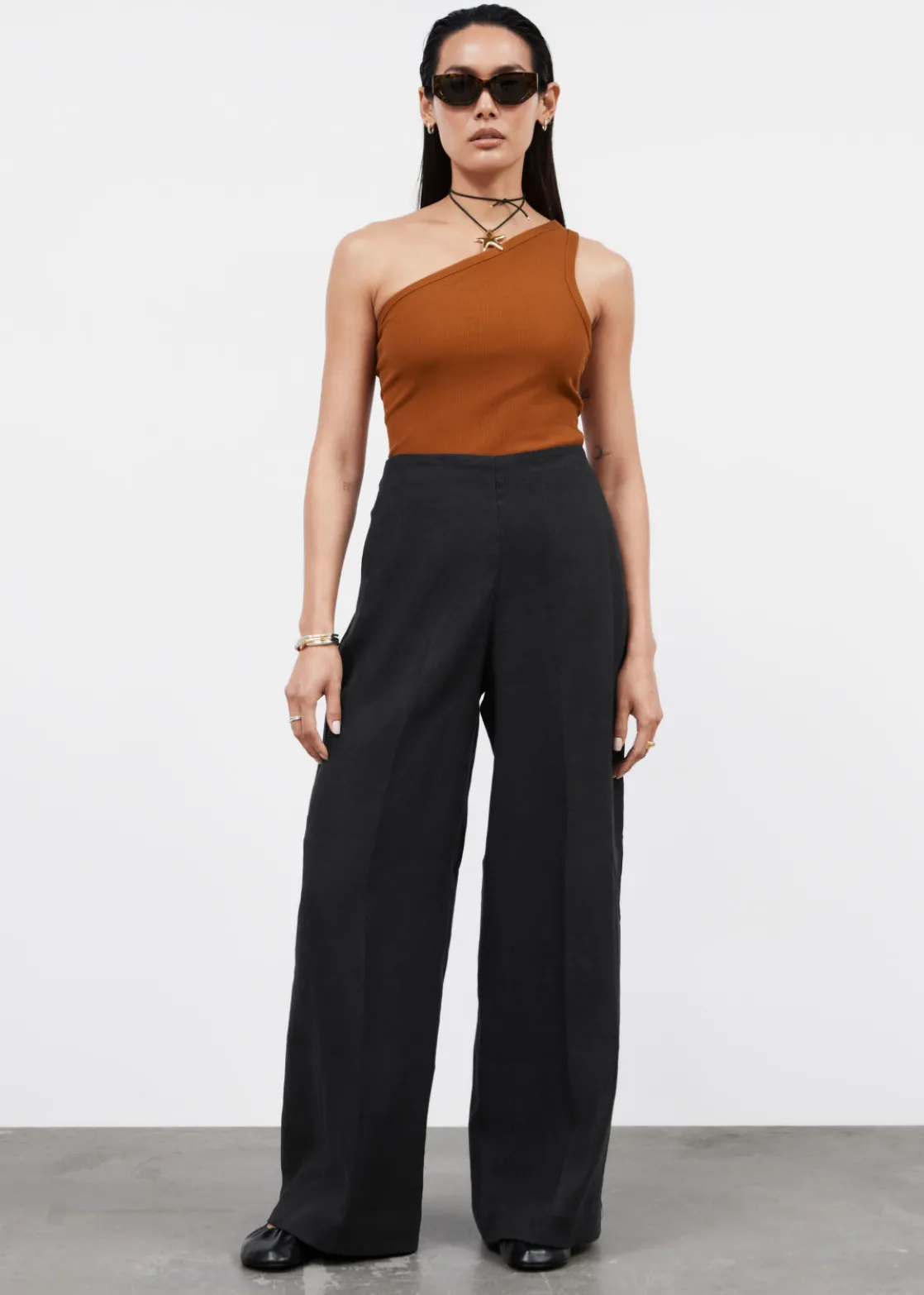 Breezy High-Waist Trousers