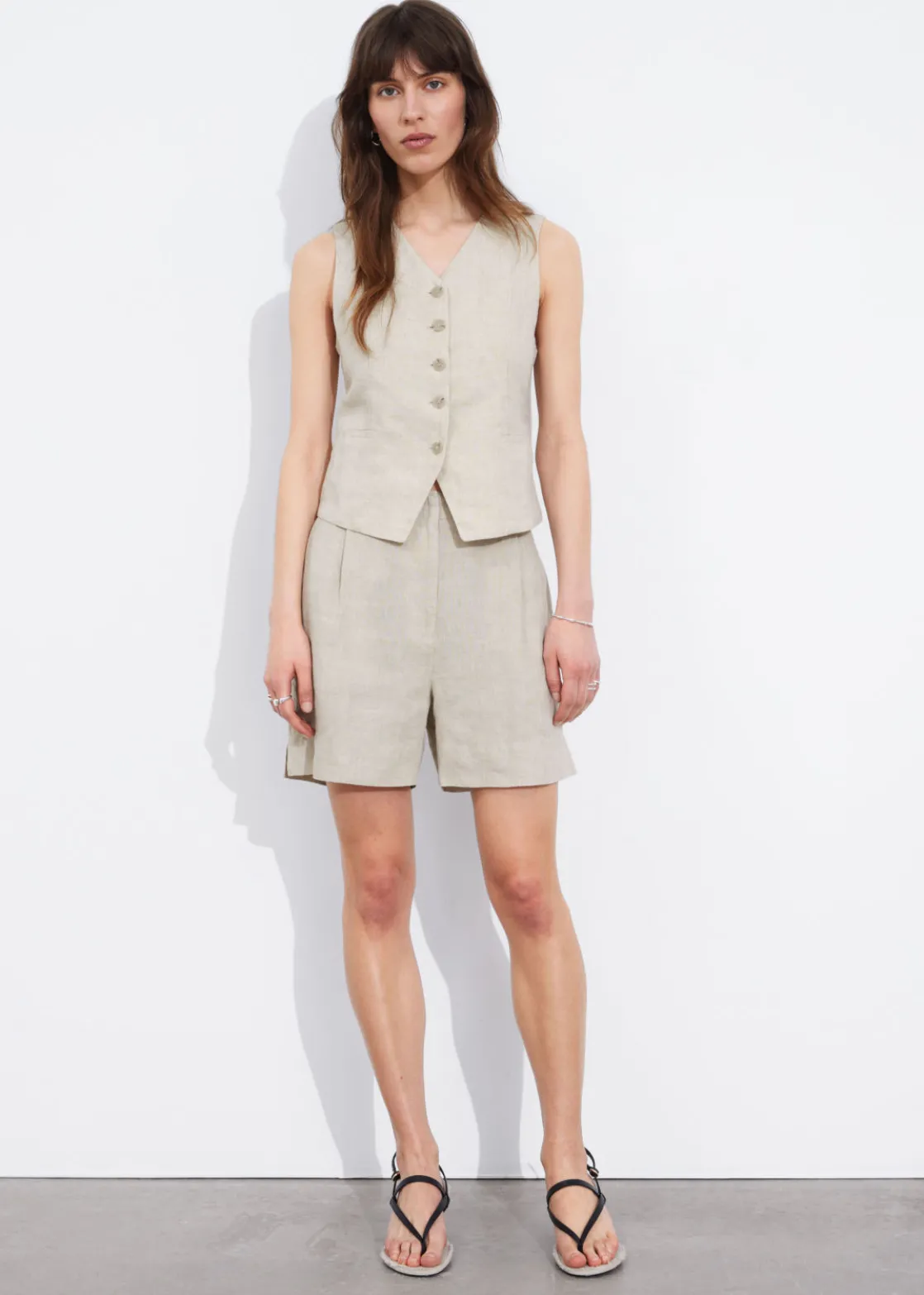 Tailored Linen Shorts